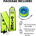 Seafard 5ft Scuba Diving SMB with 98ft Finger Spool Reel - Yellow SMB, Blue Reel - Buy Online on GoSupps.com
