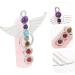 Abaodam 4pcs Angel Crystal Ornaments Glass Ornaments Healing Crystals Stones Angel Wing Crystal Hexagon Doll - Buy Online on GoSupps.com