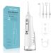 Portable Rechargeable Dental Scrubber Powerful Battery Water Dental Cleaner 4 Modes Water Flosser for Cleaning Teeth a Must Have for Family Travel! (Color : White)