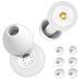 Ear Plugs for Noise Reduction Super Soft Reusable Silicone Earplugs for Sleeping Concerts Work Study - 6 Ear Tips in S M L with Case 30dB High Fidelity Hearing Protection White