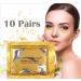 Anti Aging Crystal 24K Gold Powder Gel Collagen Eye Masks Sheet Patch VeniCare (10 Pairs)