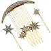 MAGICLULU 3 Sets Star Moon Hairpin Foundation Spatula for Face Wedding Hair Clips Hair Comb Moon Star Side Comb Wedding Ceremony Decorations Women s Suits Metal Bridesmaid Star Shape Alloy - Buy Online on GoSupps.com