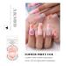 Colorful Matte Long Coffin Press on Nails - Pink Flower Design 24Pcs for Women and Girls - Buy Online on GoSupps.com