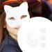 AOKWAWALIY 5pcs White Cat Masks | Blank DIY Halloween & Cosplay Half Face Masks | Perfect Masquerade Party Supplies - Buy Online on GoSupps.com