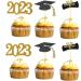 Zunedhys 48PCS 2023 Year Gold Graduation Cupcake Toppers Graduation Cake Topper 2023 Food Decor/Graduation Grad Cap Party/Mini Insert - Buy Online on GoSupps.com