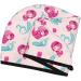 Cute Mermaids Pink Microfiber Hair Towel - Super Absorbent Quick Dry Turban for Curly Hair | Hair Bonnet Wrap with Button for Women Girls & Kids - Buy Online on GoSupps.com