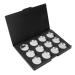 Empty Eye Shadow Box 12 Colors Portable Waterproof Empty Makeup Palette with Metal Round Pans for Lipstick Blush for Women Girls