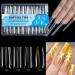 AJTUTUS 192x/Box Soft Gels Tips Extras Long Full Cover Tips Clear Tips Press On Ballerinas False for Salons - Buy Online on GoSupps.com