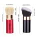 Canzoon Retractable Powder Brush Set - 2PC Blush & Foundation Brushes for Travel - Soft Versatile Black & Red Gold - Buy Online on GoSupps.com