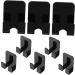Uonlytech 24 STK Bathroom Hook Set - Black Acrylic Towel & Shower Curtain Hangers | Door Mounted Clothes Hook Rack 6x4.5x2.8cm - Buy Online on GoSupps.com