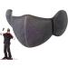 Holdes Half-Sighted Winter Warmer Mask - Breathable Dust Face Cover with Earmist & Plush Earmaker - Dark Gray | International Shipping Available - Buy Online on GoSupps.com