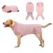 Hjumarayan op body dog castration bitch - dog body after castration of medical body dog breathable for small middle dogs alternative to the annoying freak pink striped xxl xxl pink striped