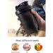 Hiusity Protein Shaker Cup 400ml | Durable Black & White Shaker with Mixing Ball for Creamy Fitness Shakes | Odor-Neutral Gym Shaker - Buy Online on GoSupps.com