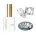 Vonrui Black Glitter Gel Nail Polish Eggshell Effect Black Gel Nail Polish Vonrui Clear UV Nail Gel Polish DIY Nail Art Design