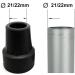 Quantum Leap Pack of Two 22mm Heavy Duty Rubber Ferrules Type Z Added Metal Washer for Extra Strength Crutch Tips Walking Stick Feet - Walking Stick Rubber Tips (22mm Black) - Buy Online on GoSupps.com