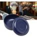 AMONIDA Dark Blue Shaving Foam Bowl - Easy Lather Soap Bowl with Lid for Travel | International Shipping Available - Buy Online on GoSupps.com
