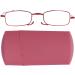 Bezax reading glasses fashion red reader foldable presbyopia glasses with blue light blocking and portable storage box for older men and women (+350) cleverly processed