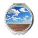 Mirror mouse away concentrate dreaming earth Field Clouds Sky Earth Horizon Plowing Cloudy makeup mirrors pocket mirror portable mirror