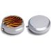 Round Tiger Striped Pill Box | 3 Compartment Metal Organizer | Portable Decorative Medicine Case - Buy Online on GoSupps.com