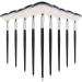 9 Pieces Facial Brushes Fan Mask Brushes, Soft Facial Applicator Brushes Tools for Peel Glycolic Mask Makeup for Mud Cream (Black and Silver)