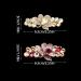 Elegant Crystal Rhinestone French Flower Hair Clips for Women - 5 PCS Set in 2 Sizes (Multicolor) | Stylish Hair Accessories for Women Girls - Buy Online on GoSupps.com