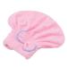 Towel Cap Water Absorption Quick-Drying Hair Towel Lightweight Anti-Slip Cute Hair-Dry Towel Shower Cap Coral Fleece Pink