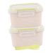 Alipis 2pcs Food Storage Organizer Microwave Crisper Fruit Containers Oat Salad Baby Microwaveable
