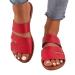 Fanelod flat summer sandals for women - flat rubber sandals for women |Leisure summer shoes with open toes for swimming shopping comfortable beach summer flax sandals red 40 EU