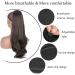 PORSMEER Dark Brown Drawstring Ponytail Extension 26 Inch - Natural Straight Wavy Synthetic Hairpiece for Women - Daily Use/Party - Dark Brown-6 - Buy Online on GoSupps.com