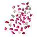 FEIlei 100Pcs Mixed Glass Crystal Hybrid Diamond Rhinestones Nail Art Decorations Drop Rhombus Flatback Stones 3D Gems