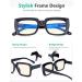 Eyekepper 4 Pack Reading Glasses - Blue Light Blocking Oversized Square Computer Readers +2.50 | Stylish & Comfortable Vision Solutions - Buy Online on GoSupps.com