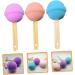 FRCOLOR 3pcs Long Handle Bath Sponge Set - Comfortable Handheld Blue Lollies & Ice Cream Design for Women | Perfect for Cleansing & Back Scrubbing - Buy Online on GoSupps.com