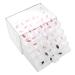 Uxsiya storage box for nail decoration 120 grilles empty transparent storage container for nail art to store and present various nail decorations