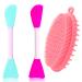 RamPula Silicone Face Mask Brush & 2 In 1 Bath And Shampoo Brush For Men And Women Body Exfoliation
