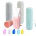 Tecki 9 -Set Travel toothbrush etui - 4* toothbrushes case + 5* toothbrush protective cap traveling essentials toothbrush cup plastic for toothbrushes and toothpaste suitable for electrical toothbrushes