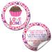 Love Bomb Heart Themed Hot Cocoa Bomb Sticker Labels for Valentine's Day  Total of 40 2 Circle Stickers (20 sets of 2) by AmandaCreation
