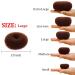 Hair Donut Bun Maker 2PCS - Large Ring Style Chignon Doughnut Shaper for Thick & Long Hair - 3.5 Inch Brown (Pack of 2) - Buy Online on GoSupps.com