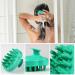 Lalacolorful Silicone Back Scrubber Exfoliating Shower Brush Set - Long Handle, Double-Sided, With Hook - Hair Scalp Massager & Facial Cleansing Brush - Yellow & Green - Buy Online on GoSupps.com