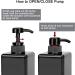 6 Pack Black Shampoo & Conditioner Dispenser Bottles - 4x 22 Oz & 2x 8 Oz Square Pump Bottles for Lotions, Shampoo, Body Wash - Refillable Plastic Bottles - Buy Online on GoSupps.com