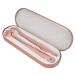 2-part stainless steel-tongue scraping set reusable with storage box non-slip handle tongue brush for adults children men women (rose gold)