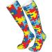 Autism Awareness Compression Socks for Men & Women - 15-20 mmHg Circulation Support for Running & Cycling - Athletic White - Size 10463 - Buy Online on GoSupps.com