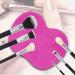 Silicone Makeup Brush Cleaning Mat - Portable Brush Washing Tool - Rose - Buy Online on GoSupps.com