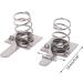 100 Pcs Metal Battery Spring Plate Set - AA Battery Positive & Negative Contact Pieces - Silver Tone - Buy Online on GoSupps.com