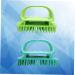 Plafope 2-in-1 Hair Shampoo Brush & Massager - Green Hair Scalp Cleaner for Miniatures & Dolls House | Adult Size 11x6cm - Buy Online on GoSupps.com