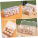 Mikinona 2pcs Box Egg Storage Box Plastic Trays for Food Refrigerator Egg Holder Fruit Vegetable re-usable - Buy Online on GoSupps.com