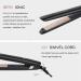 Ionic Hair Straightener Curler for Women - LED Display, Ceramic-Coated, 360 Swivel Cord - Rose Gold - Buy Online on GoSupps.com