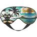 Tropical Beach Palms Print Sleep Eye Mask | Soft Eyeshade for Travel & Naps | Ideal for Men & Women - Buy Online on GoSupps.com