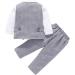 AmzBarley Baby Boys Gentlemans Tuxedo Romper Suit | Grey | 6-12 Months - Buy Online on GoSupps.com
