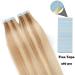 SEGO Tape Hair Extensions - 100% Real Human Hair Adhesive 20 Pieces + 10 Free Tapes Honey Blonde #18P613 14 (35cm) 40g - Perfect for Seamless Application - Buy Online on GoSupps.com