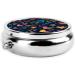 Dynamic Musical Notes Portable Metal Pill Box - Round Mini 3-Compartment - Ideal for Travel & Small Pills - Buy Online on GoSupps.com